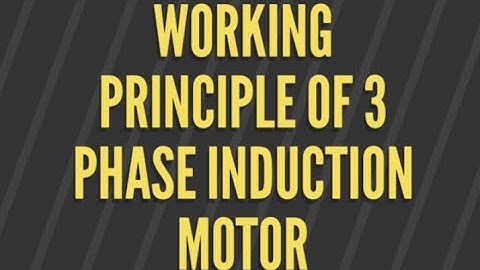 Working Principle of 3 phase Induction Motor
