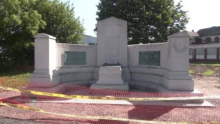 Johnson City Workers Park/Harry L. Statue B-roll