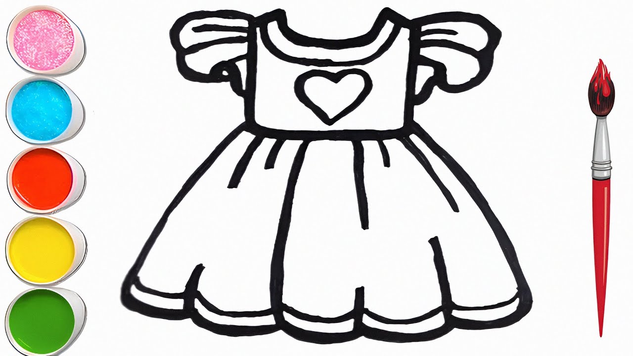 Baby dress on hangers fashion sketch hand drawn Vector Image