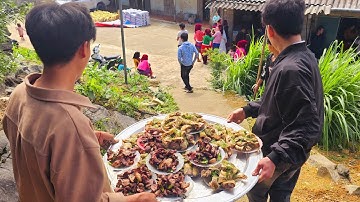 Đại tiệc Món ngon lợn 76kg gà đen 12 mâm cỗ 100 phần quà chị Thắm tặng Sán Séo Tỷ. Nguyễn Tất Thắng