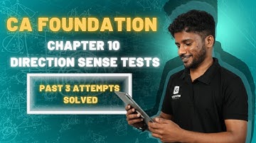 CA Foundation Chapter 10 | Direction Sense Test | Past 3 Attempts PYQs Solved | Nithin ArivuPro