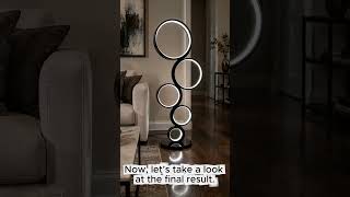 DIY Modern LED Circle Floor Lamp | Creative Home Decor Idea
