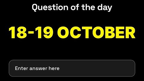 Dropee Question of the day 18 October | Dropee Question of the day Today | #dropee |