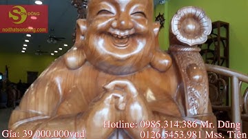 Tượng Phật Di Lạc Chúc Phúc Chạm Khắc Cực Đẹp  - Nội Thất Sơn Đông