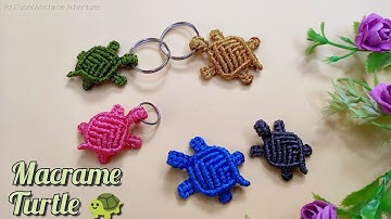 DIY Handmade Macrame keychain Turtle animal | DIY Macrame Tortoise