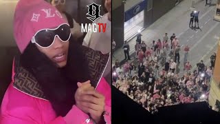 Nicki Minaj Goes Down To Hotel Lobby To Greet The Barbz After Her Manchester Show Was Postponed! 😱