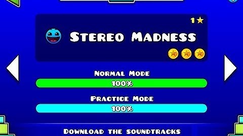 Geometry Dash - Level 1: Stereo Madness (All Coins)