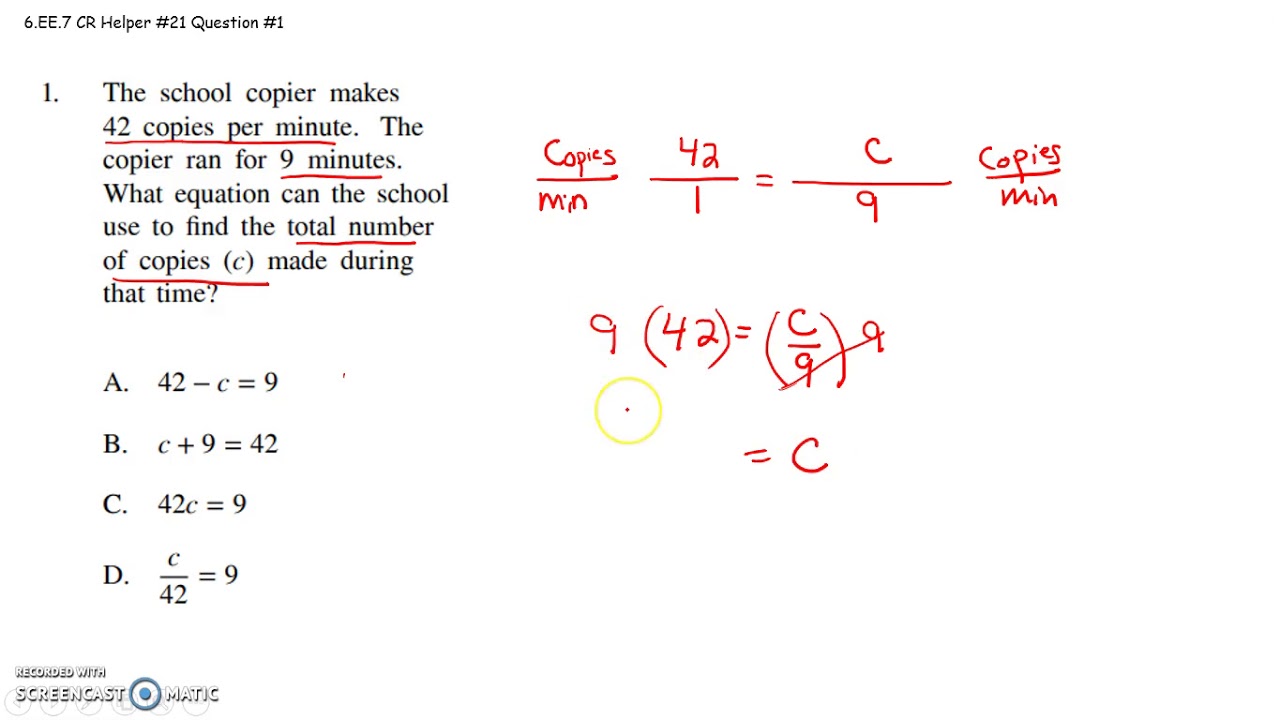 Hates rolige tøjlerne Solve Equations - Grade 6 (examples, solutions, videos, worksheets)