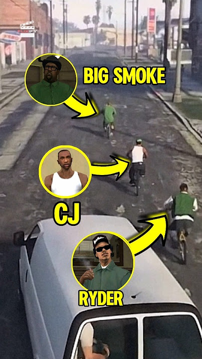 GTA V : CJ, Big Smoke & Ryder reference from GTA San Andreas