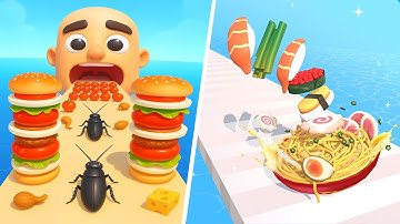Sandwich Runner VS Noodle Run  - All Level Gameplay Android,iOS - NEW UPDATE NBA1