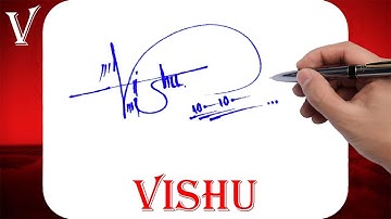 How to signature your name | Autograph | Billinioare signature | Vishu Name Signature Style