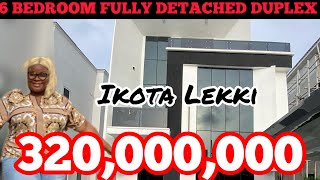320M CONTEMPORARY FINISHED LUXURY 6 BEDROOM FULLY DETACHED DUPLEX IKOTA LEKKI LAGOS FOR SALE