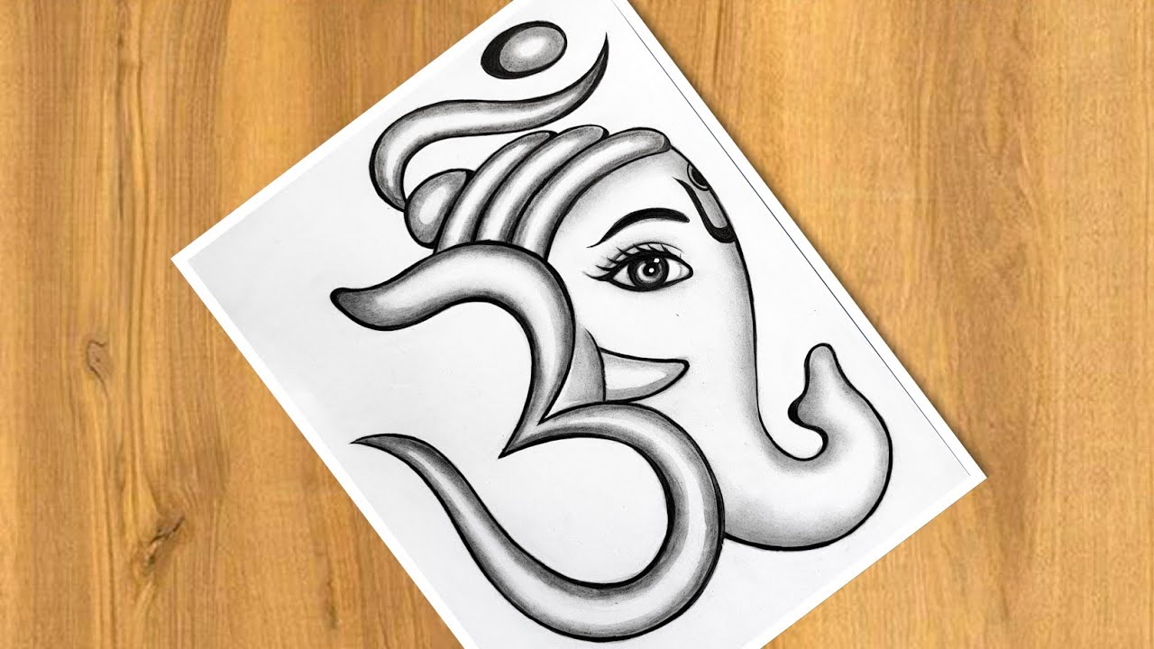 Draw So Easy Ganesha Sketch | drawing, stationery, art | Draw So Easy Ganesha  Sketch #TinyprintsArt Stationary Used Drawing Sheet Black sketch pen Hb  pencil Blender Online Drawing Classes, Online Art... |