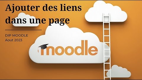 moodle ajouter des liens dans une page