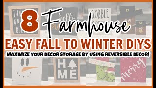 8 Farmhouse Fall to Winter Reversible DIYS by Our Gray House 489 views 7 months ago 12 minutes, 16 seconds