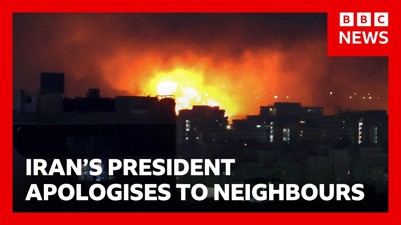 Iran's President Masoud Pezeshkian apologises to Gulf nations for attacks | BBC News