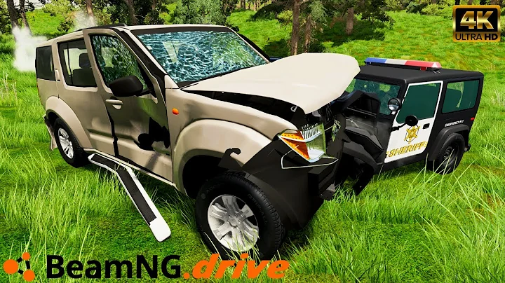 Fast cars vs crazy police chase #5 - BeamNG Drive .