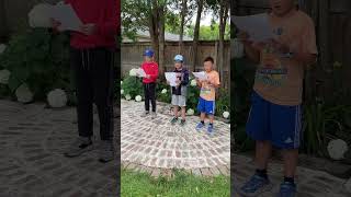 亮瞎钛合金眼的三兄弟组合唱 #多伦多 #夏令营 #亲子