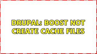 Drupal: Boost not create cache files (2 Solutions!!)