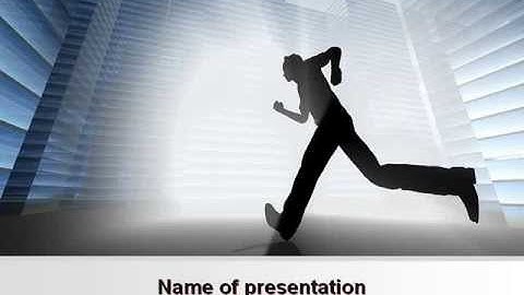 City Runner PowerPoint Template by PoweredTemplate.com