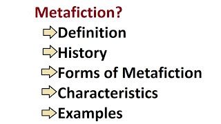 Metafiction Metafiction In English Literature Forms In Urduhindi