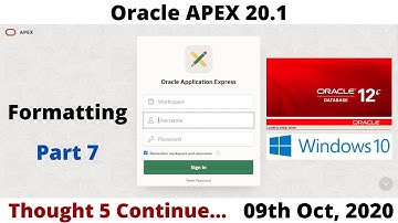 Formatting | Oracle APEX 20.1 part 7 8K