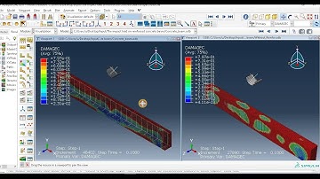 Impact load on concrete beam #reinforcement and without reinforcement using #ABAQUS #Part1