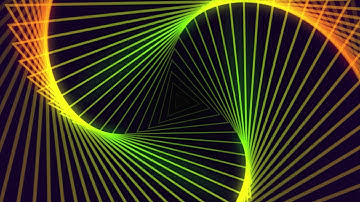 60:00 Minutes / Abstract Neon  Glowing Futuristic Corridor Triangle Grid Wireframe Tunnel Loop 4k