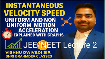 JEE/NEET | Instantaneous Velocity & Speed | Uniform & Non-Uniform Motion | Acceleration with Graphs
