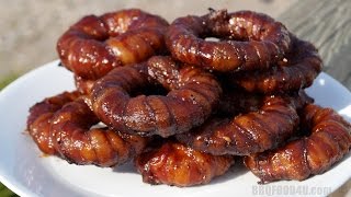 Bacon Cheeseburger Onion Ring Recipe - Quick Video - BBQFOOD4U - YouTube