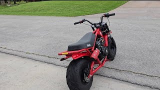 Colman B200R mini bike torque converter install and wrap around side exhaust install