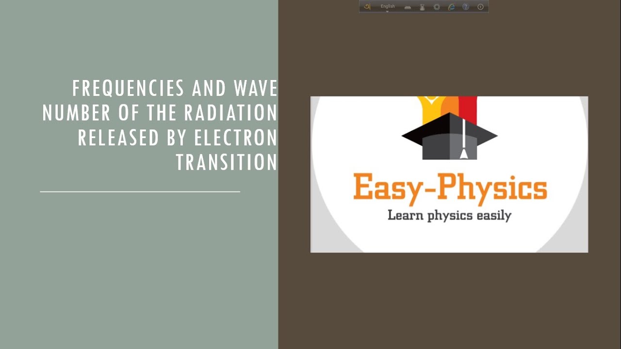 Frequency and wavelength of the emitted radiation during electron transition