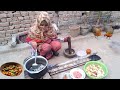 Village living  making gobi gosht  village roti pani