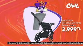 Civil - 29. Yıl Kampanyası Baby Force Bella Plus Bebek Arabası