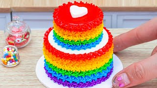 Beautiful Miniature Colorful Cake 🌈 Miniature Rainbow Chocolate Cake Decorating Ideas | Lotus Cakes