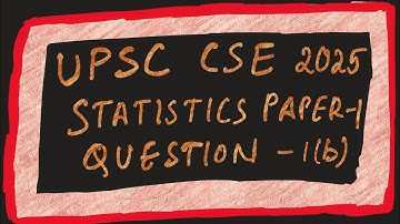 UPSC Civil Services Mains Statistics Paper 1 - 1(b) Solution | Poisson Distribution | RitwikMath