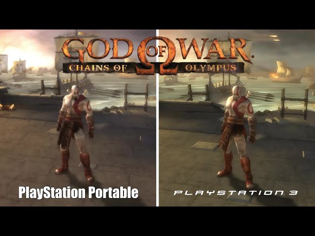 Chains of Olympus on both PSP and PS3is there really a difference  between then?I mean appart from the game size cauz im guessing upscaled  textures🤔haven't started it yetneed to finish GOW1 