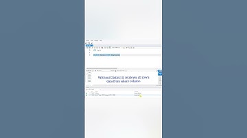 SELECT DISTINCT in SQL  #sql #distinct #programming