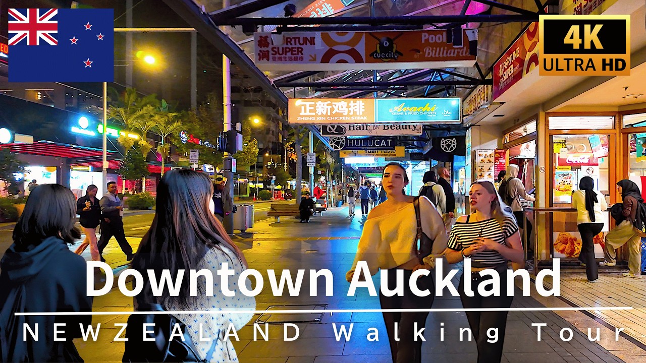 4K New Zealand Walk 🇳🇿 Auckland City Center - Nightlife & City Vibes | May 2026