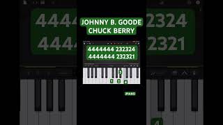 Johnny B Goode - Chuck Berry EASY PIANO TUTORIAL #shorts #car #cars #chuckberry #rocknroll #50s #art