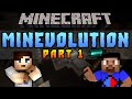 Minecraft MINEVOLUTION CHALLENGE #1 with Vikkstar & Ali A (Minecraft Mini-Game)