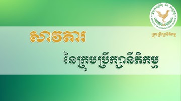 វីដេអូស្តីពី “សាវតារ នៃក្រុមប្រឹក្សានីតិកម្ម”