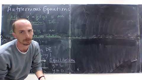 Autonomous Differential Equations
