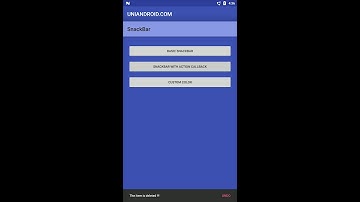 Android | Snackbar Widget