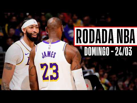 Atuação MONSTRUOSA de Anthony Davis na 3ª vitória consecutiva dos Lakers - Rodada NBA 24/03