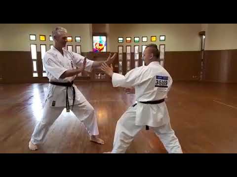 Kumite Uechi ryu fight with Champion in Okinawan karate Karl Ayliffe 7 Dan Uechi ryu