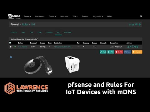 pfsense and Rules For IoT Devices with mDNS