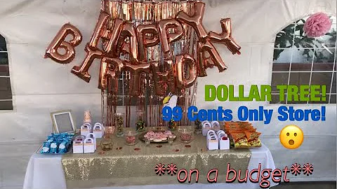 Rose gold party supplies Haul for candy table **21 birthday**