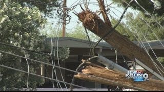 Driver brings down power pole----watch crews put up replacement