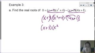 Algebra 2 Lesson 76 Finding Polynomial Roots Part 1